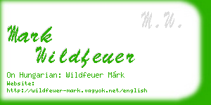 mark wildfeuer business card